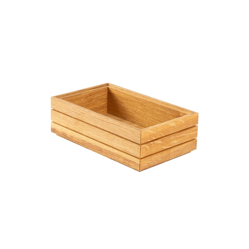Mikasa Hospitality BQ205L Select Concept Oak 10.1" x 6.4" x 3.3"H Cutlery Box