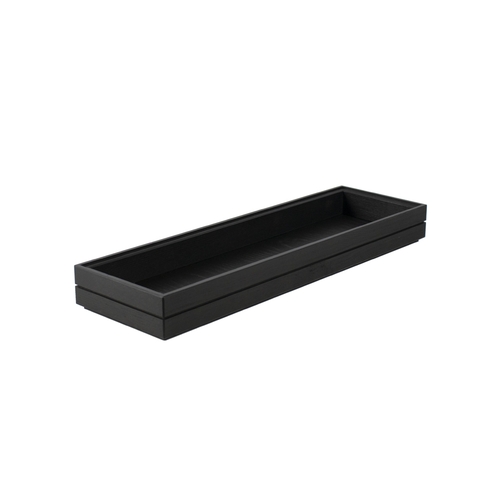 Mikasa Hospitality BQ217B Select Concept Black Oak 20.9" x 6.4" Cutlery Box - 4 Each
