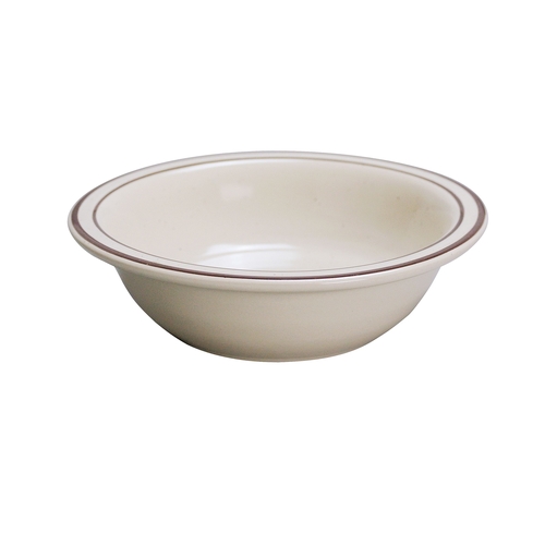 Yanco China BR-10 Brown Speckled American White Ceramic 13 oz. Grapefruit Bowl