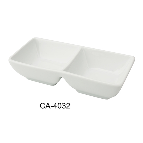 Yanco China CA-4032 Cambria White Porcelain w/ Aluminum 4 oz. Sauce Dish - 3 Doz