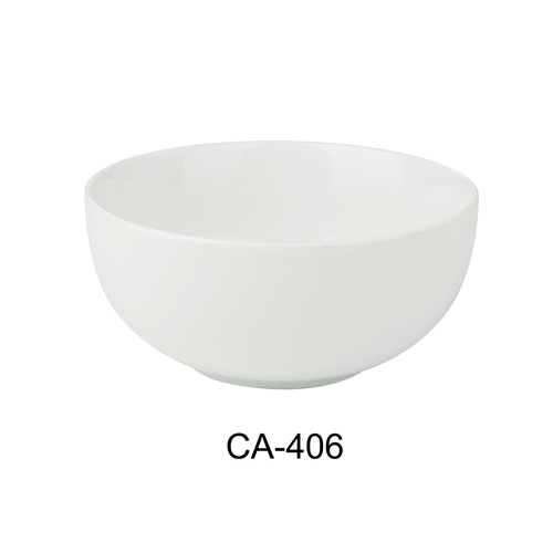 Yanco China CA-406 Cambria White Porcelain w/ Aluminum 18 oz. Cereal Bowl-3 Doz