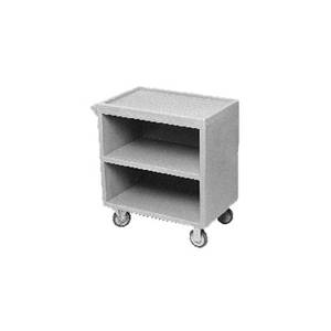 Cambro BC3304S401 3 Shelf Closed Design Polyethylene Service Cart - Slate Blue