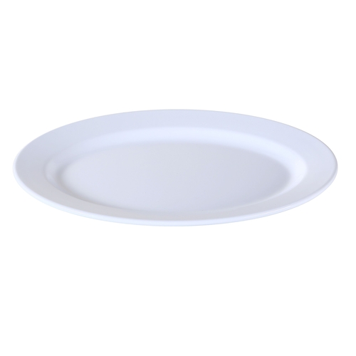 Yanco China CAT-2016 Catering White Melamine 16" x 12" Oval Plate - 6 Each