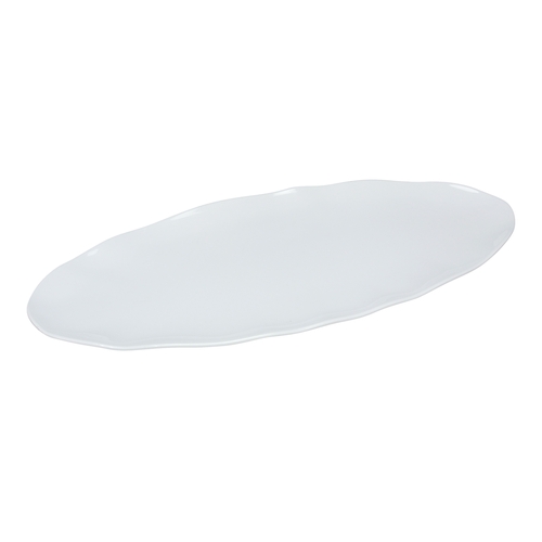 Yanco China CAT-2030W Catering White Melamine 30" x 12" Oval Platter - 6 Each