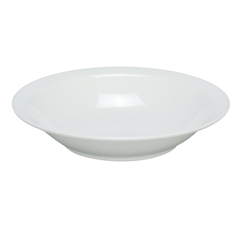 Yanco China CAT-4014 Catering White Melamine 108 oz. Rimmed Bowl - 1 Doz