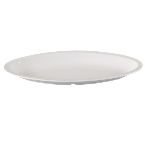 Yanco China CAT-5019 Catering White Melamine 19" x 8" Oval Platter - 1 Doz