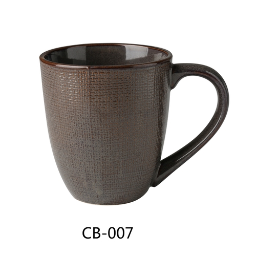 Yanco China CB-007 Cowboy Basket Weave China 12 oz. Mug w/ Handle - 3 Doz