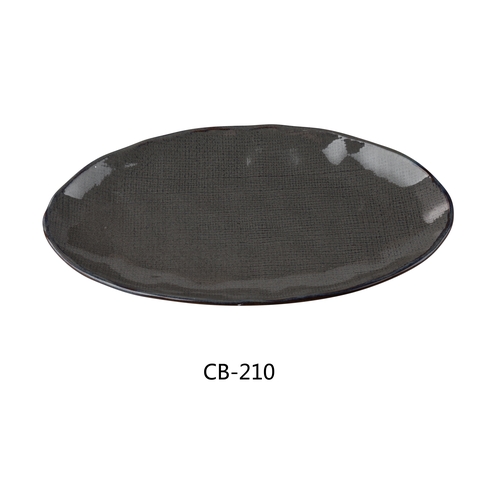 Yanco China CB-210 Cowboy Basket Weave China 10" x 6.25" Oval Plate - 2 Doz
