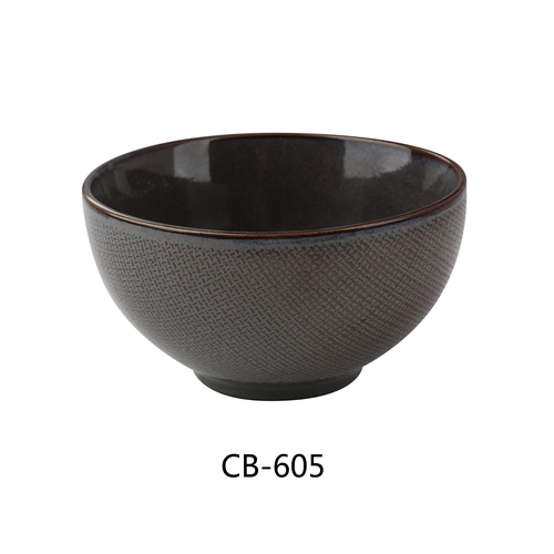 Yanco China CB-605 Cowboy Basket Weave China 15 oz. Nappie Bowl - 3 Doz