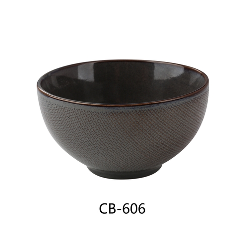 Yanco China CB-606 Cowboy Basket Weave China 25 oz. Nappie Bowl - 3 Doz