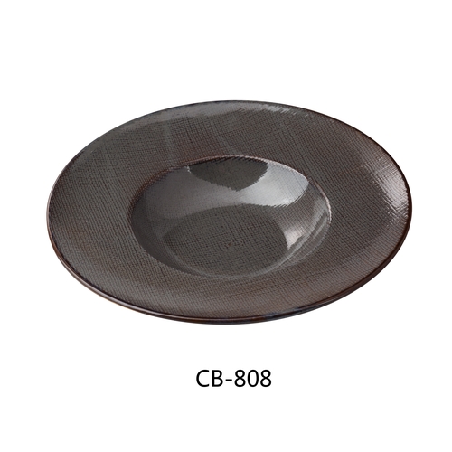 Yanco China CB-808 Cowboy Basket Weave China 10 oz. Soup Plate - 1 Doz