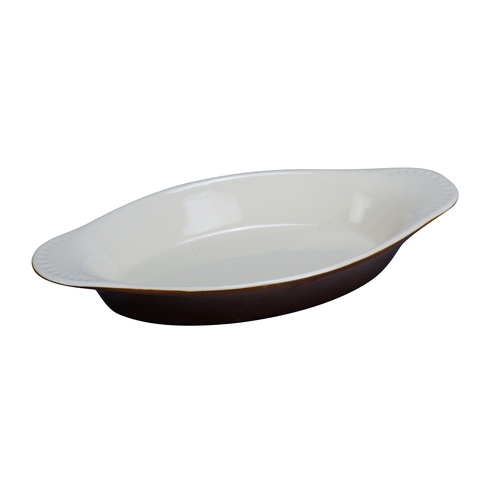 Yanco China CO-12-B Accessories White/Brown Porcelain 12 oz. Welsh Rarebit-3 Doz