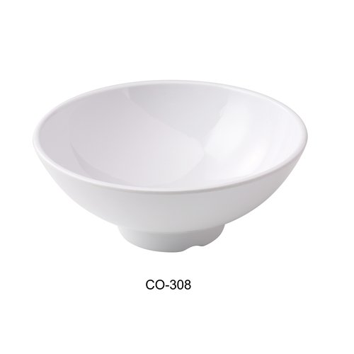 Yanco China CO-308 Coupe Pattern White Melamine 36 oz. Serving Bowl - 1 Doz