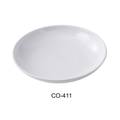 Yanco China CO-411 Coupe Pattern White Melamine 36 oz. Pasta Bowl - 2 Doz