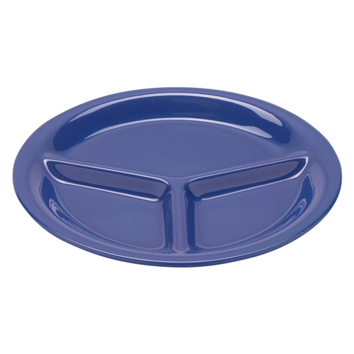 GET CP-10-PB Diamond Peacock Blue Melamine 10.25" dia. Mardi Gras Plate