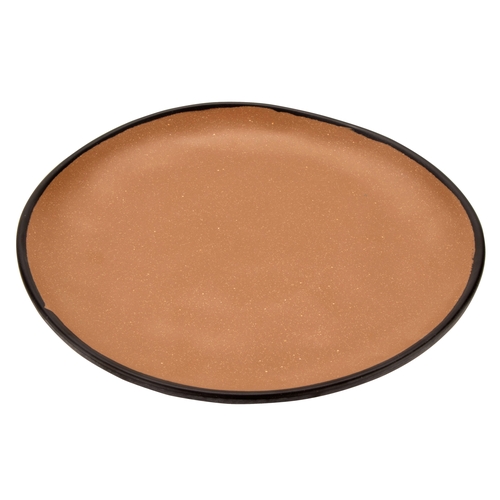 GET CS-100-TP Pottery Market Speckled Taupe 10.5" dia. Coupe Plate - 1 Doz