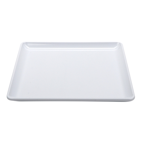 GET CS-1101-W Midtown White Melamine 11" Square Coupe Plate - 1 Doz