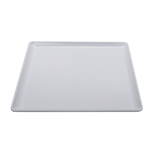 GET CS-1212-W Midtown White Melamine 12" x 12" Square Coupe Plate - 1 Doz