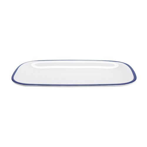 GET CS-1280-W/CB Settlement Bistro White Melamine 11.75"x 7.75" Platter-1 Doz