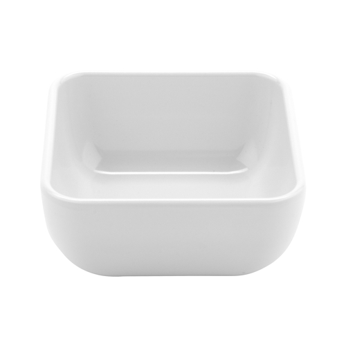 GET CS-4722-W Midtown White Melamine 16 oz. 4.75" Square Bowl - 1 Doz