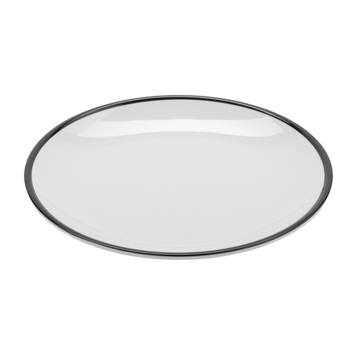 GET CS-800-W/BK Settlement Bistro White Melamine 8" dia. Side Dish - 4 Doz