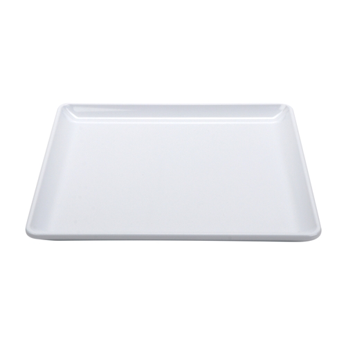 GET CS-801-W Midtown White Melamine 8" Square Coupe Plate - 2 Doz
