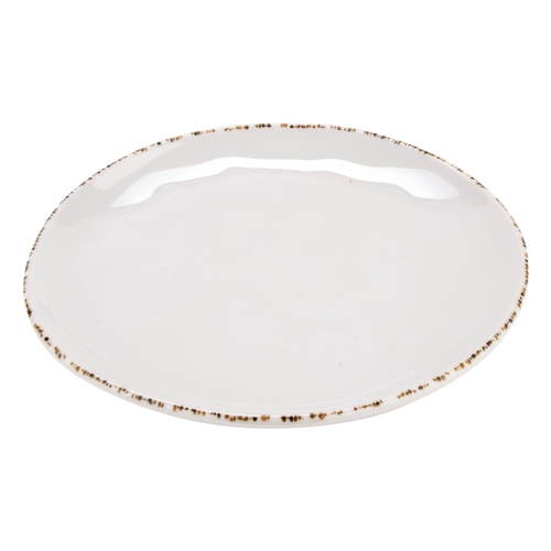 GET CS-9-UM Urban Mill Cream Melamine 9" Irregular Coupe Plate - 1 Dozen