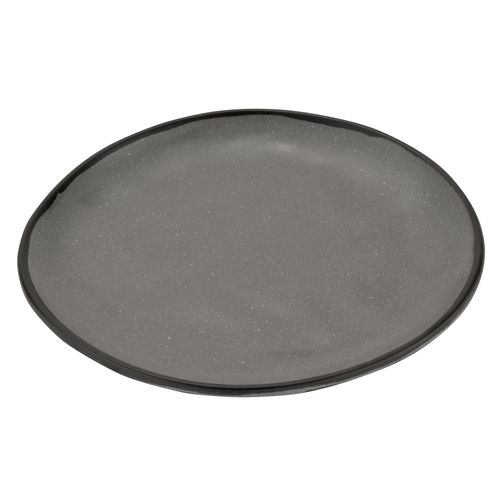 GET CS-90-GR Pottery Market Speckled Gray 9" dia. Coupe Plate - 1 Doz