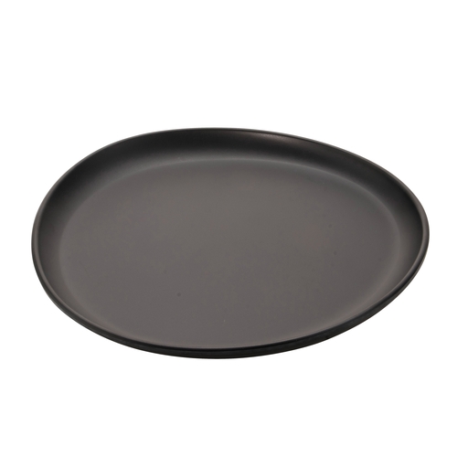 GET CS-910-DG Riverstone Dark Gray Melamine 9" dia. Coupe Plate - 1 Doz