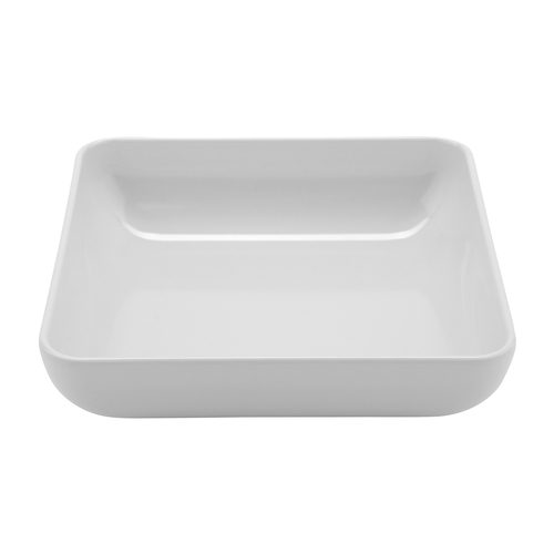GET CS-9236-W Midtown White Melamine 2.3 qt. Square Bowl - 6 Each