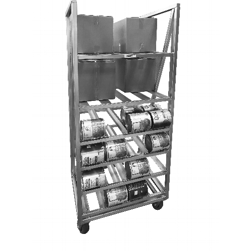 Channel Manufacturing CSBR-80M 33.25" x 28" Aluminum Mobile Can Storage Rack