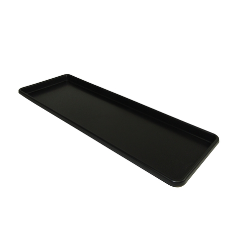 Channel Manufacturing D926-B 9" x 26" Black Plastic Bakery Display Tray - 1 Doz