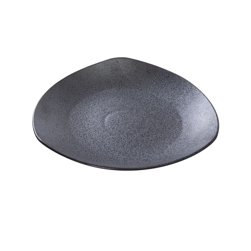 Yanco China DB-210 Diamond Black Porcelain 10.5" dia. Triangular Plate - 1 Doz