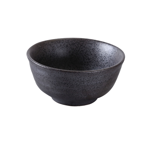 Yanco China DB-3005 Diamond Black Porcelain 10 oz. 4.5" dia. Rice Bowl - 3 Doz