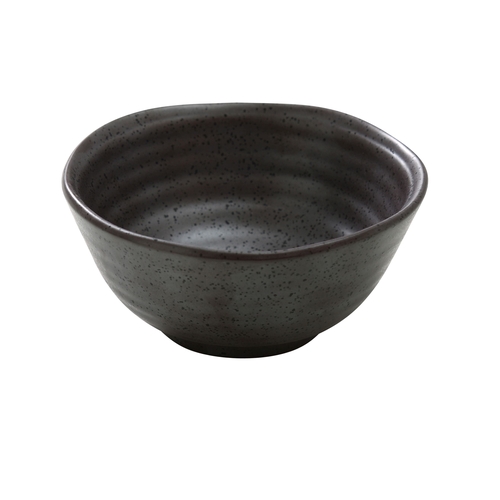 Yanco China DB-3105 Diamond Black Porcelain 8 oz. 4.5" dia. Miso Soup Bowl-3 Doz