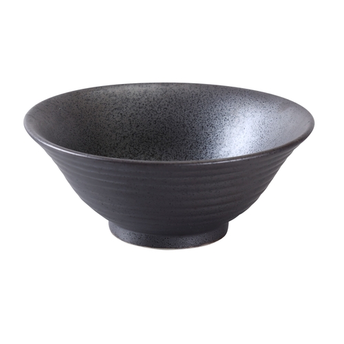 Yanco China DB-3107 Diamond Black Porcelain 30 oz. 7.5" dia. Ramen Bowl - 2 Doz