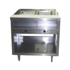 Delfield EHEI48L 48" E-Chef 3-Pan Hot Food Table With Poly Cutting Board