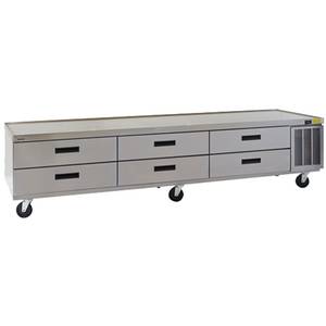 Delfield F29110CP 110" Three-Section Refrigerated Low-Profile Equipment Stand