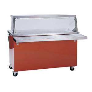 Delfield KC-50 50" Shelleyglas Solid Top Serving Counter with Casters