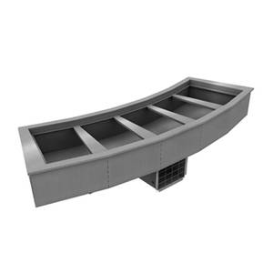 Delfield N8144-BRP Drop-In Curved Mechanically Cooled Cold Pan, 2-Pan Size