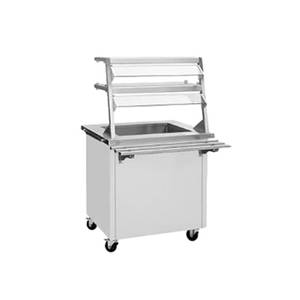 Delfield SCI-96 96" Shelleysteel Cold Food Serving Counter with Casters