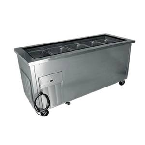 Delfield SCSC-36-BP 36" Shelleysteel Cold Food Serving Counter with 5" Casters