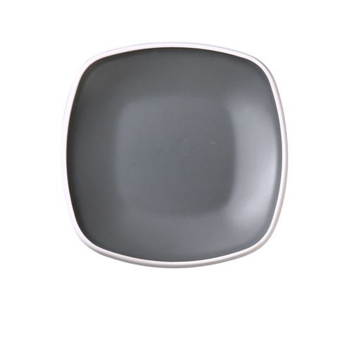 Yanco China DI-110 Discover Grey Melamine 10" x 10" Square Plate - 2 Doz