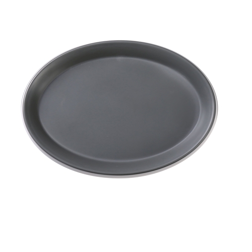 Yanco China DI-411 Discover Grey Melamine 11" x 7.75" Oval Plate - 1 Doz