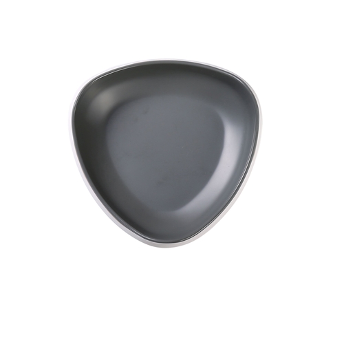 Yanco China DI-6208 Discover Grey Melamine 18 oz. 9" x 9" Triangular Bowl- 1 Doz