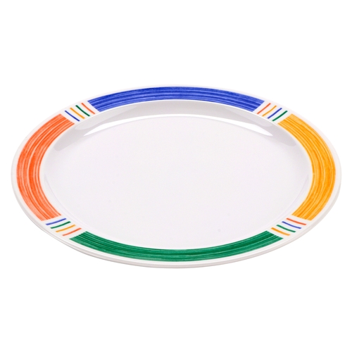 GET DP-909-BA Creative Table White Melamine 9" dia. Narrow Rim Plate-2 Doz