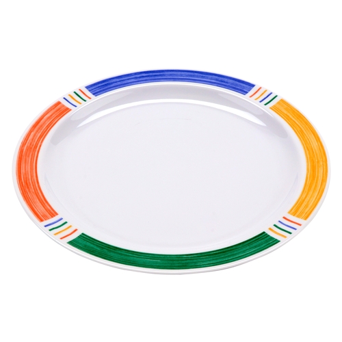 GET DP-910-BA Creative Table White Melamine 10" dia. Narrow Rim Plate