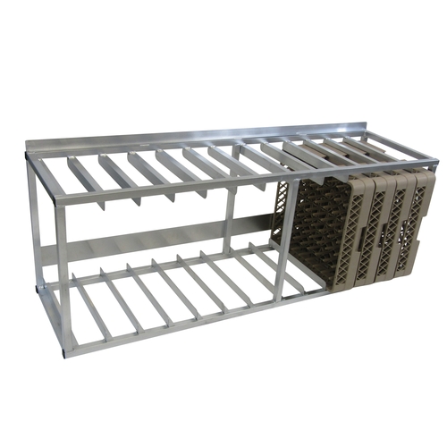 Channel Manufacturing DRH-13WM 61.5" x 18" Aluminum Wall Mount Dish Rack Holder