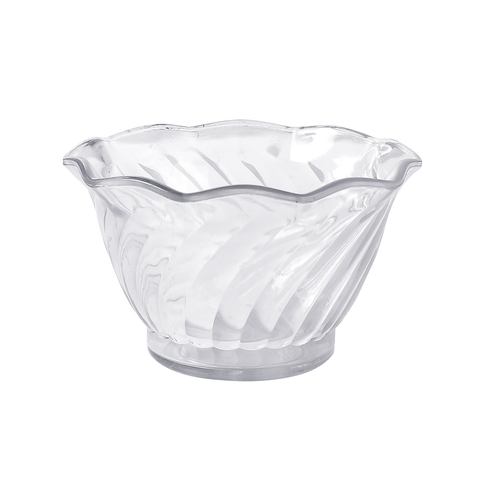 Yanco China DS-005C Flower Shaped Clear Plastic 6 oz. Dessert Dish - 8 Doz