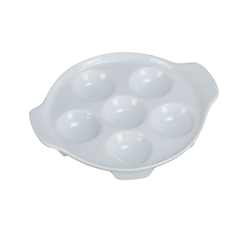 Yanco China ESC-8 Accessories White Porcelain 8.5" dia. Escargot Dish - 2 Doz